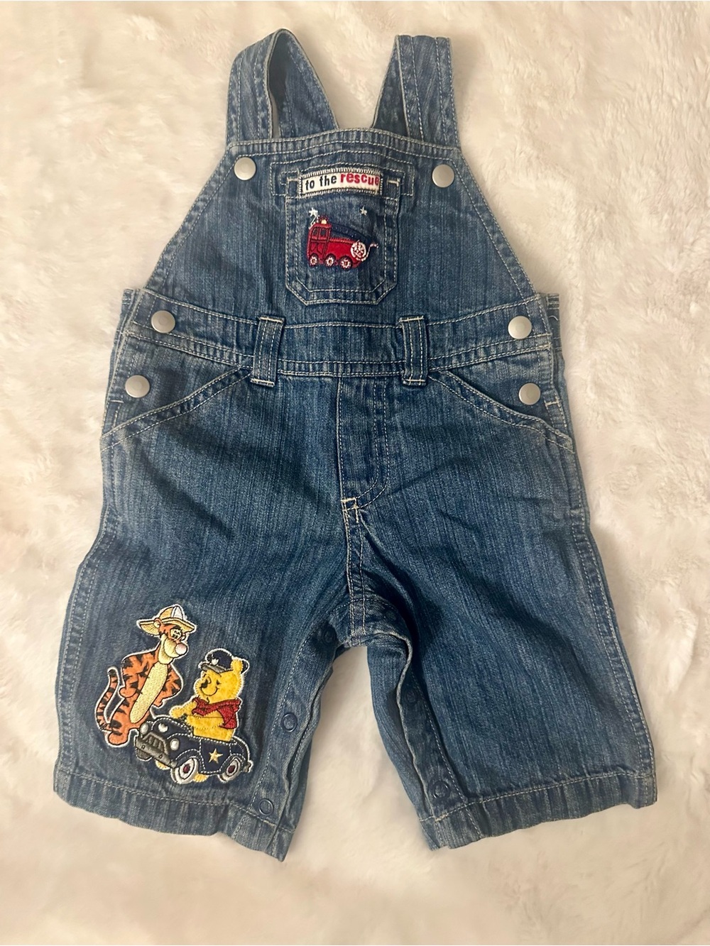Disney Denim overalls with Winnie the Pooh & Tigger